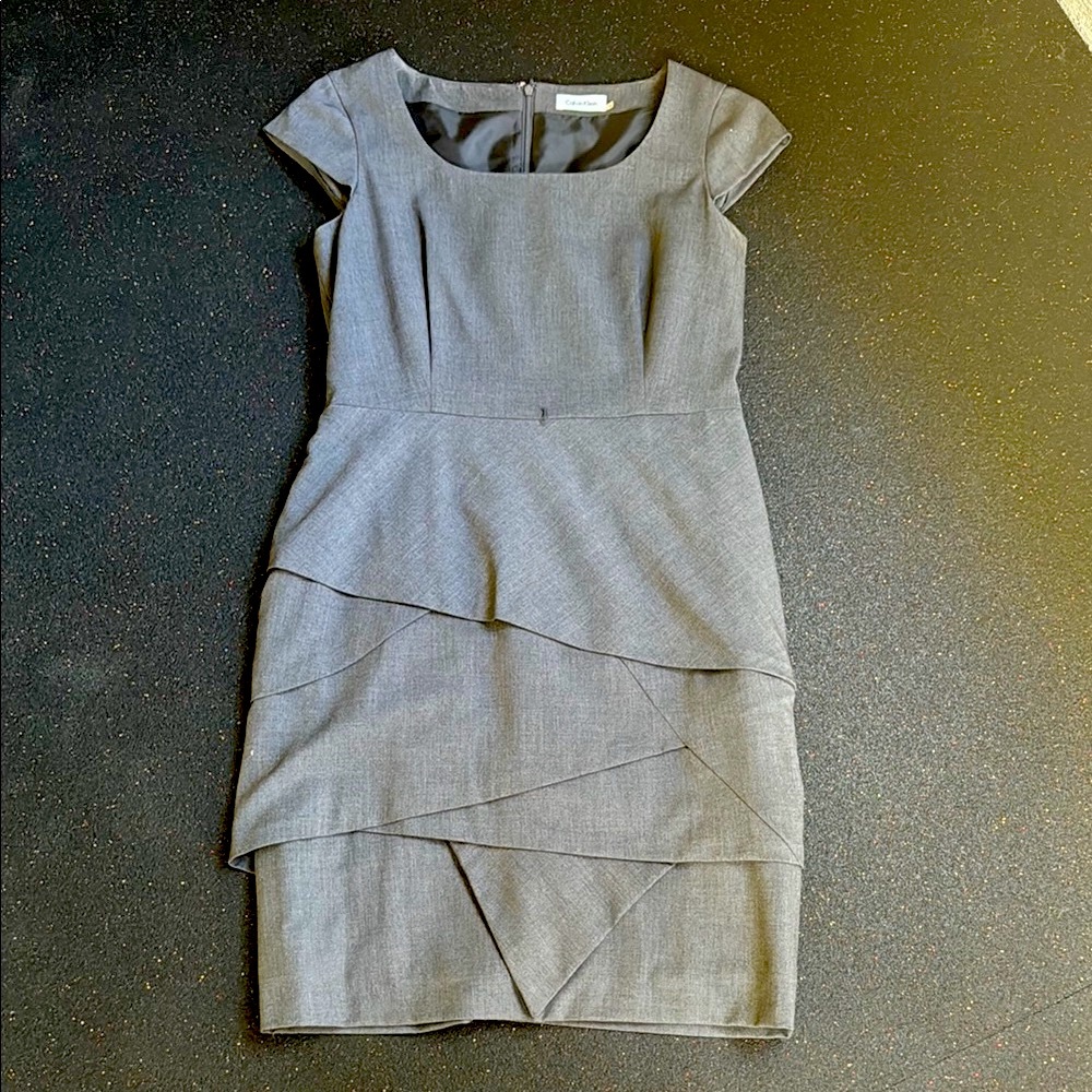 Calvin Klein - Gray Cap Sleeve Dress